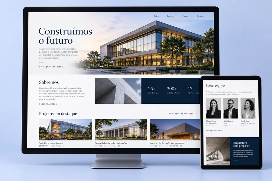 Demonstração de Sites Institucionais